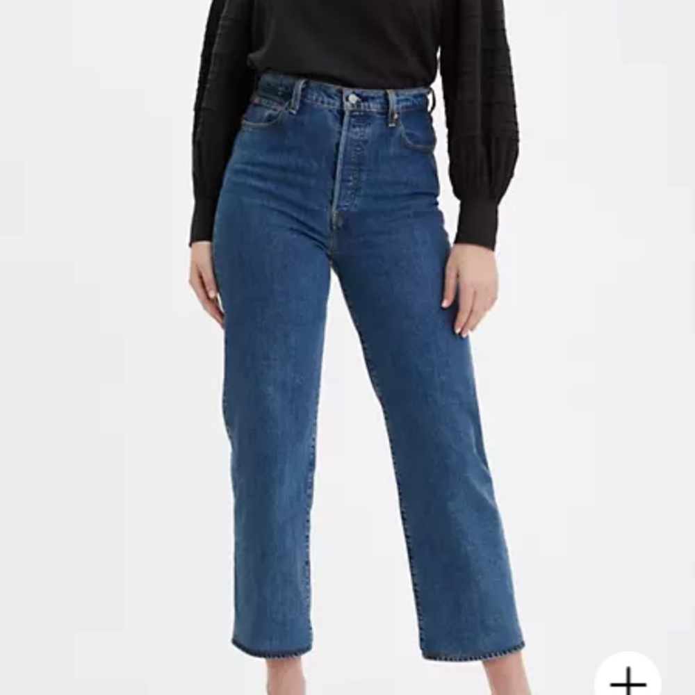 Levi's Ribcage Straight Ankle Women's Straight Leg Jeans in Medium Blue size 27